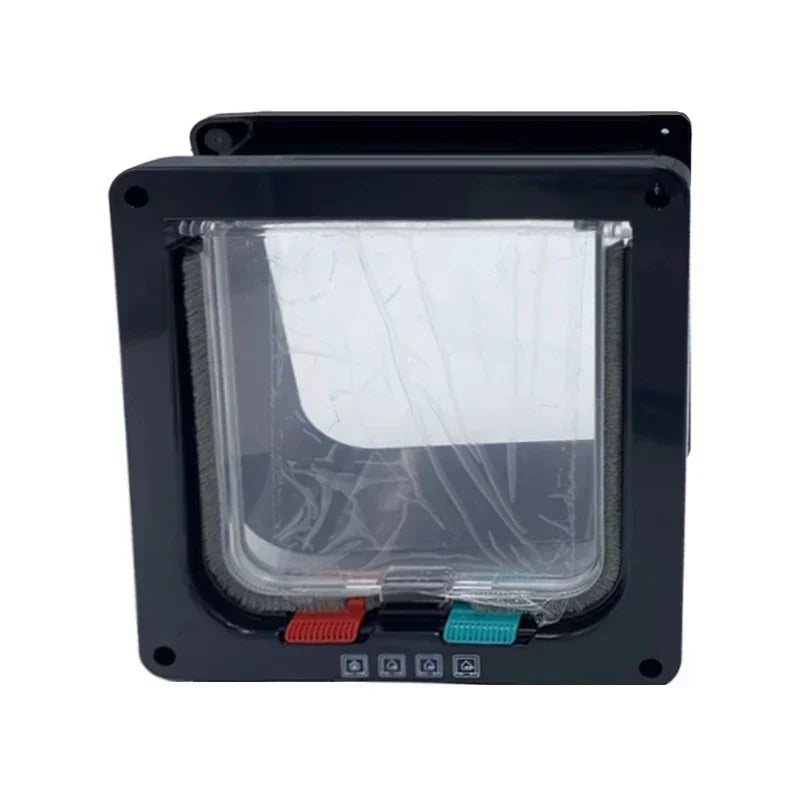 Nestify™ 4-Way Lock Pet Flap Door – ABS Plastic Door for Cats, Dogs & Kittens